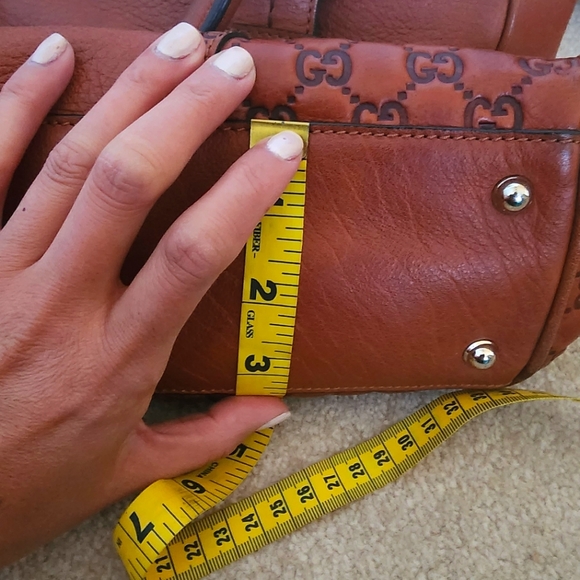 Authentic Gucci Guccissima Medium Tote Bag Dark Brown - Picture 12 of 15